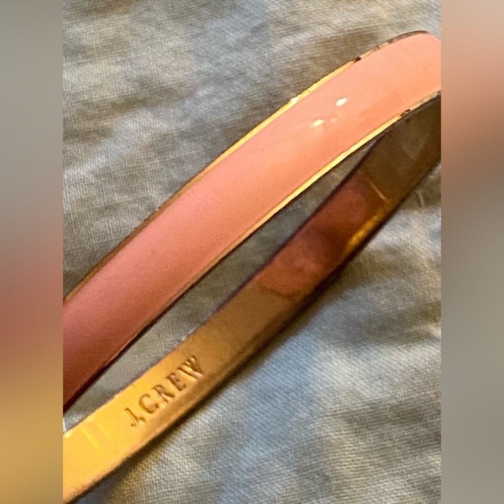 Vintage Salmon 🍣 Colored & Gold J. Crew Bangle Bracelet